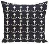 Anchors Away Coastal Print Pillow, Bewitching, 26"x26"