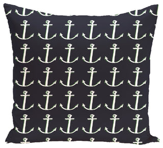 Anchors Away Coastal Print Pillow, Bewitching, 26"x26"