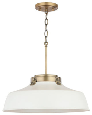 Austin Allen and Co. Oakwood 1-Light Pendant, Matte White