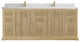 Alys Teak 84 Double Sink Bathroom Vanity Whitewashed 2" White Quartz