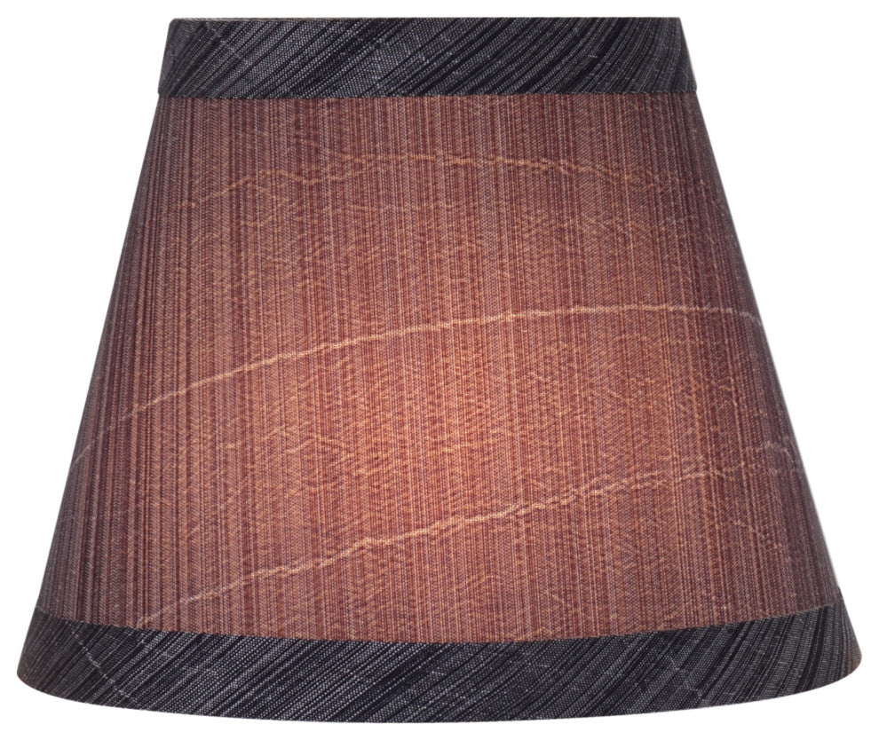 32061-2 Small Hardback Empire Chandelier Clip On Lamp Shade Gray&Black 3"x5"x4"