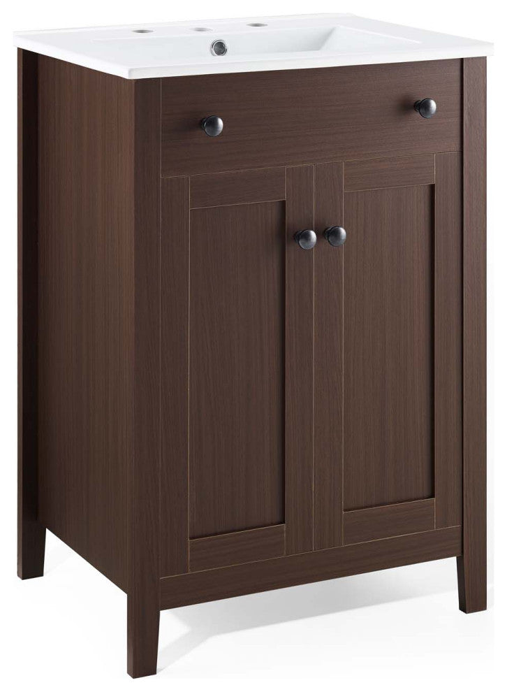 Nantucket 24" Bathroom Vanity - Walnut White