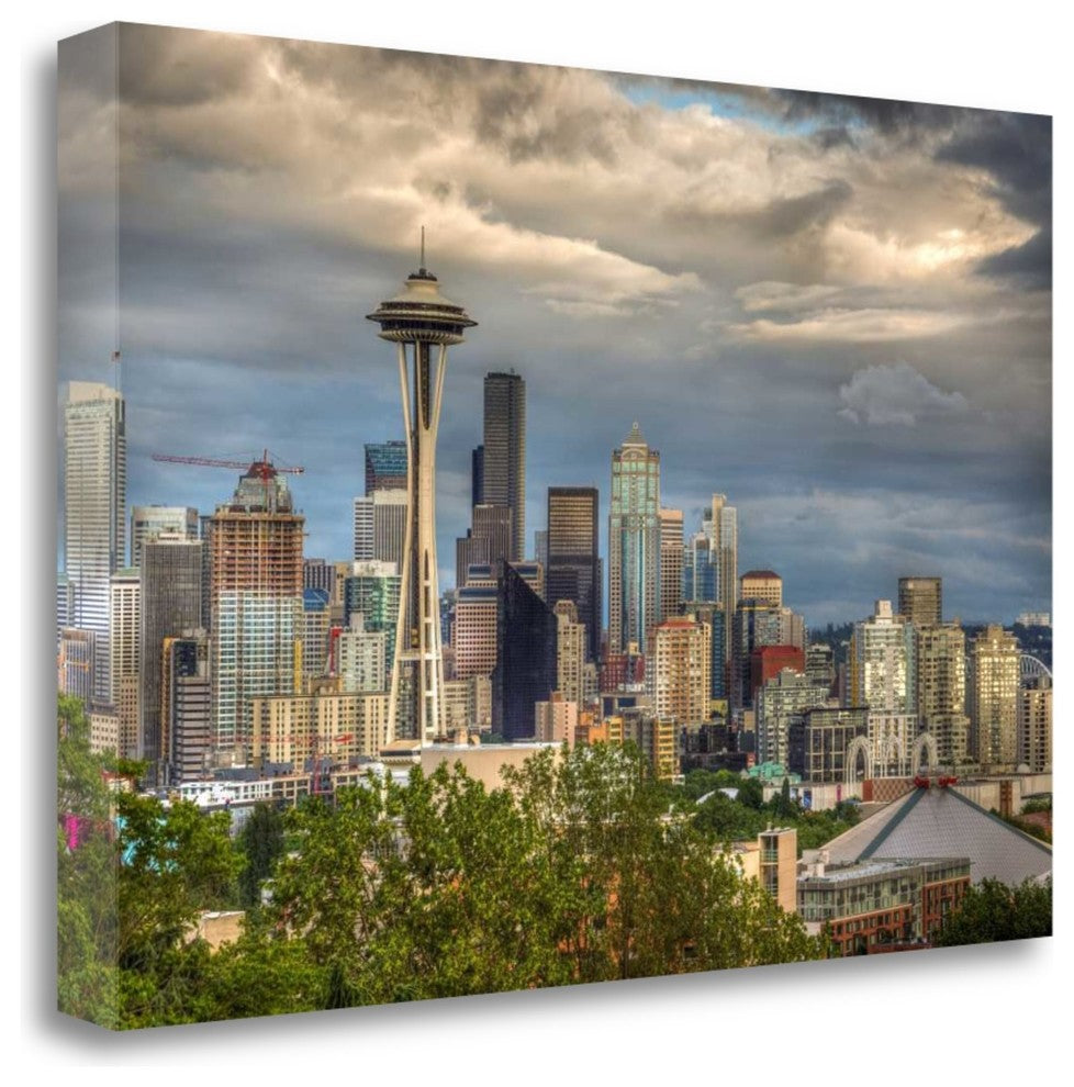"Seattle" By Larry J. Taite, Giclee Print on Gallery Wrap Canvas, Ready to Hang