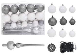 vidaXL Artificial Pre-lit Christmas Tree with Ball Set Pine Cones Xmas Tree