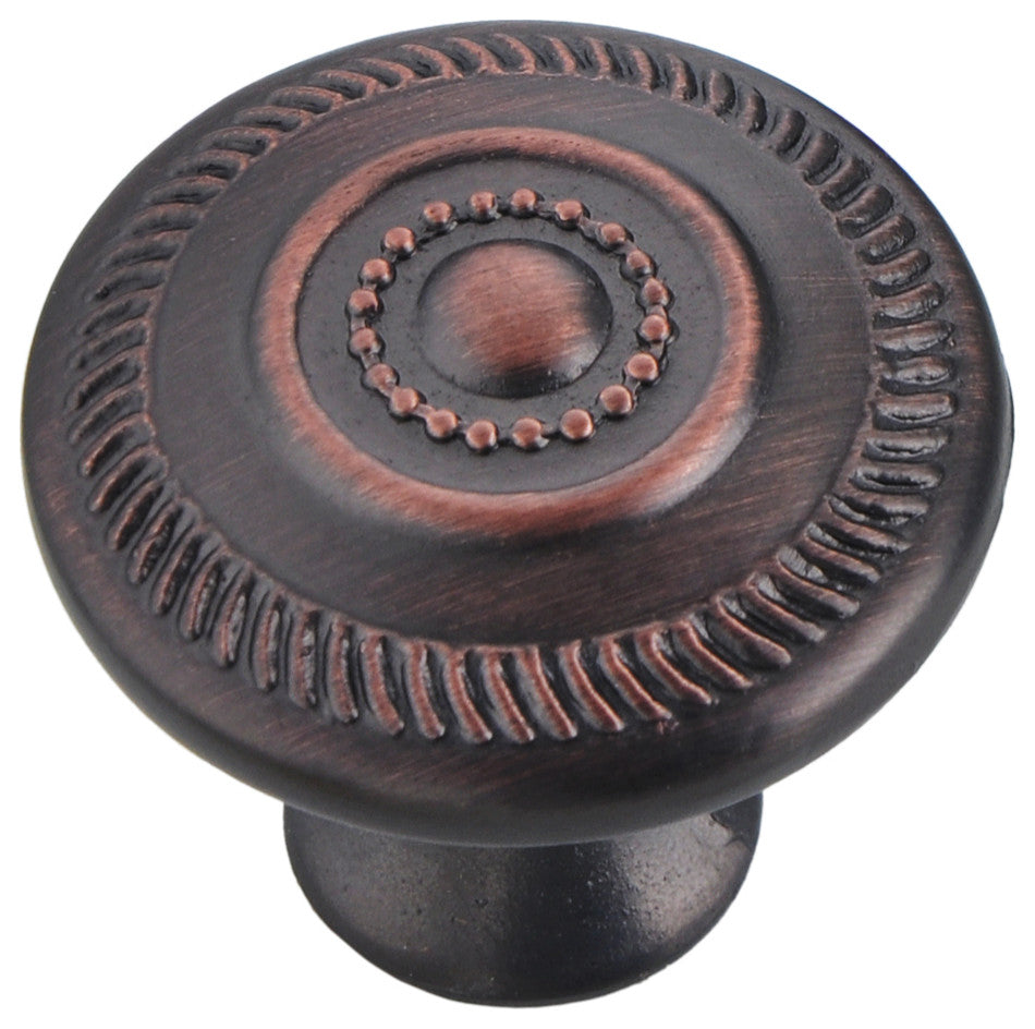 Utopia Alley Bergen Cabinet Knob, 1.05" Diameter, Oil Rubbed Bronze, 5 Pack