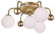 Element 4 Light Flush Mount With Sun Gold Finish