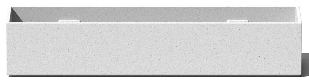 GEO Series Plastic Planter, White, Short, 1 Pack