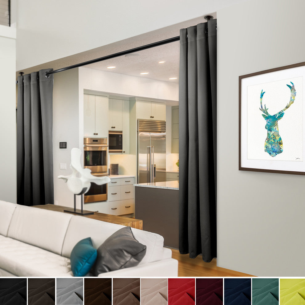 Heavy Duty Drapery Single Panel, Light Gray, 96"x108"