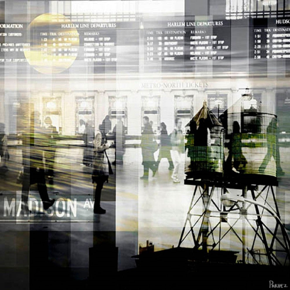 "NY Moving" Fine Art Canvas Print, 32"x32"