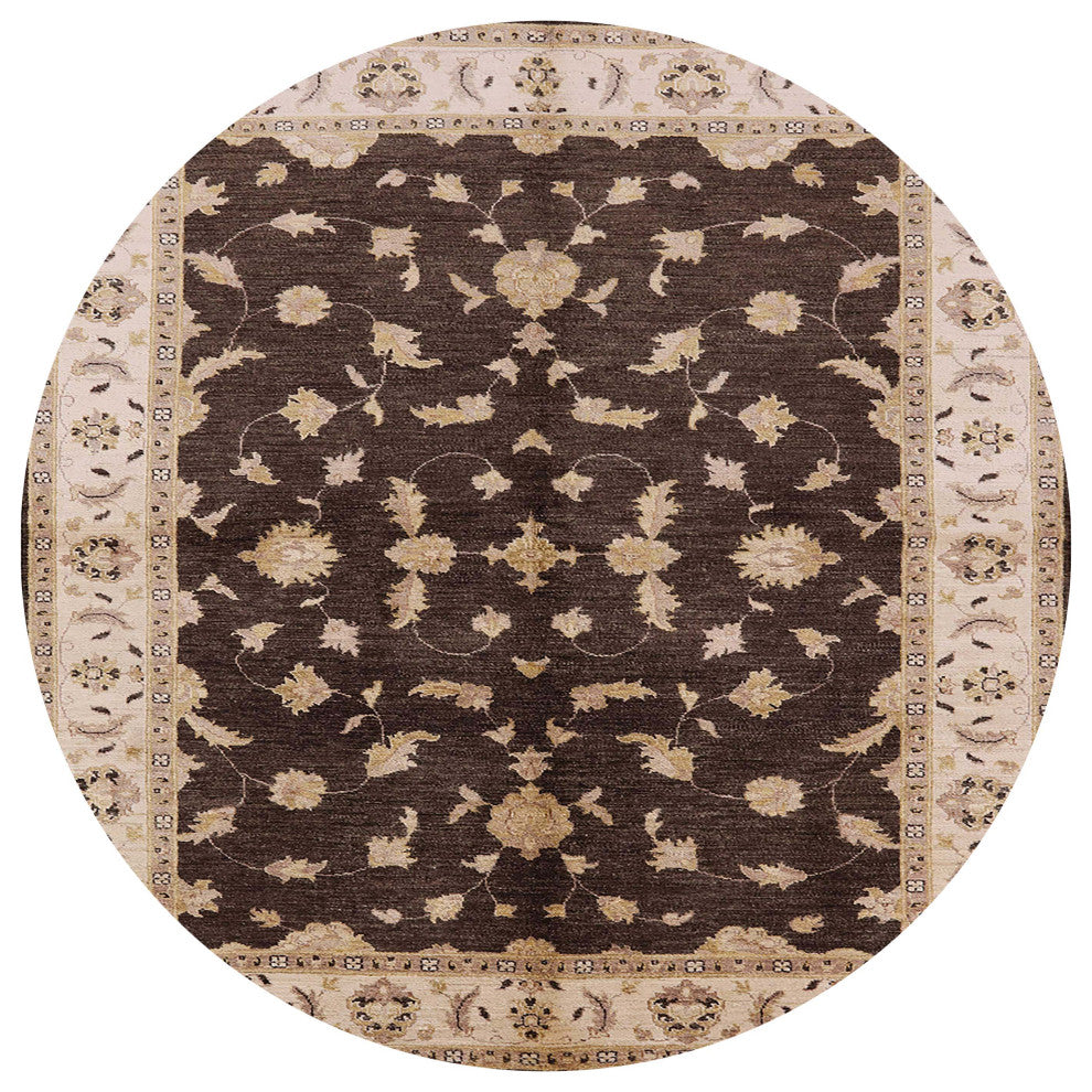 Ahgly Company Indoor Round Mid-Century Modern Area Rugs, 7' Round
