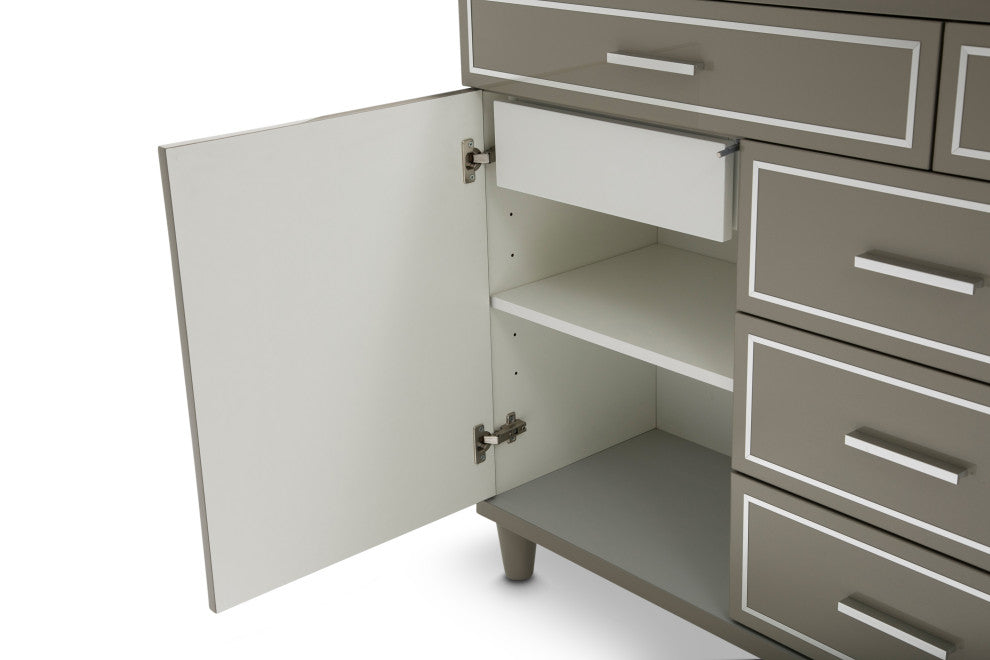 Urban Place Dresser With Mirror, Dove Gray