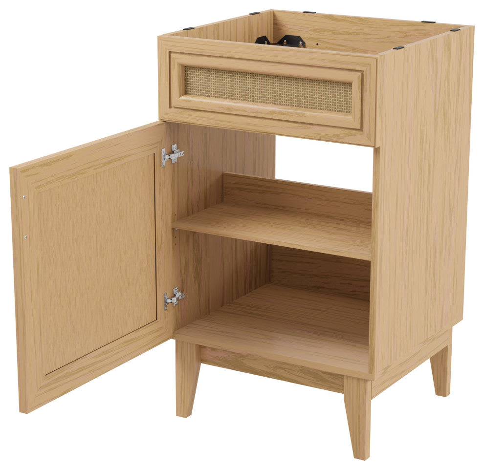 20" Modern Farmhouse 2-Shelf Bath Vanity Cabinet Only (Sink Basin not Included)