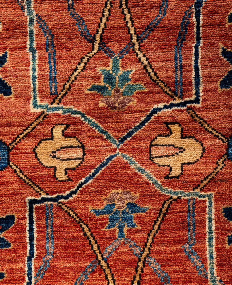 Serapi One-of-a-Kind Hand-Knotted Area Rug Red, 3'3" x 5'0"