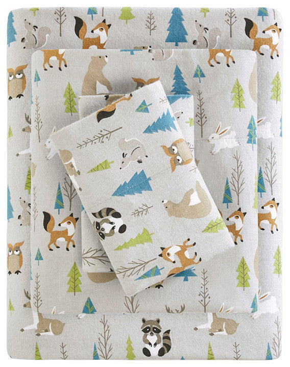 True North by Sleep Philosophy Cozy Flannel Printed Sheet Set, Multi