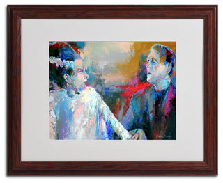 'Frankenstein and His Wife' Matted Framed Canvas Art by Richard Wallich