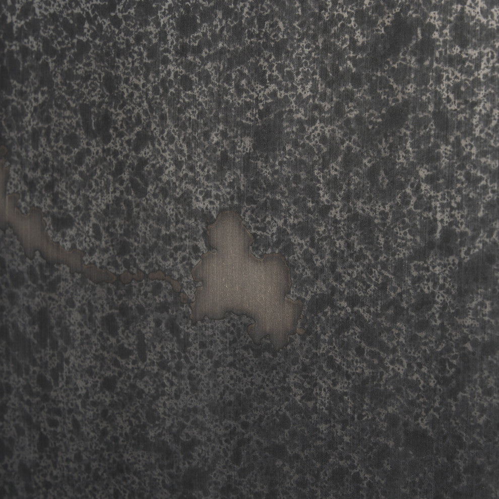 Raum Painted Monochrome With Acid Wash Metal Wall Art