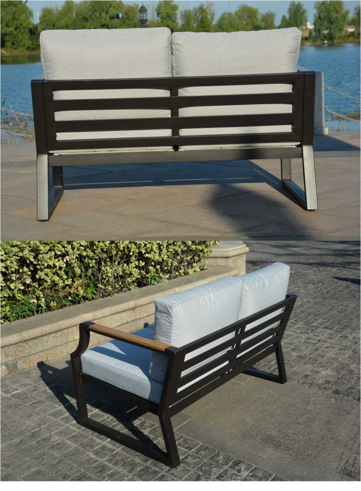 Trouvaille  Patio Loveseat Armchair with Cushion