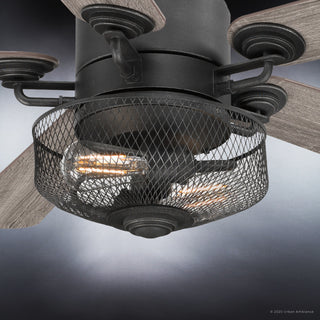 Luxury Vintage Ceiling Fan, Olde Iron, UHP9100, Southport Collection