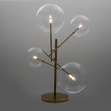 Klare 4-Light Sputnik Lamp, Antique Brass