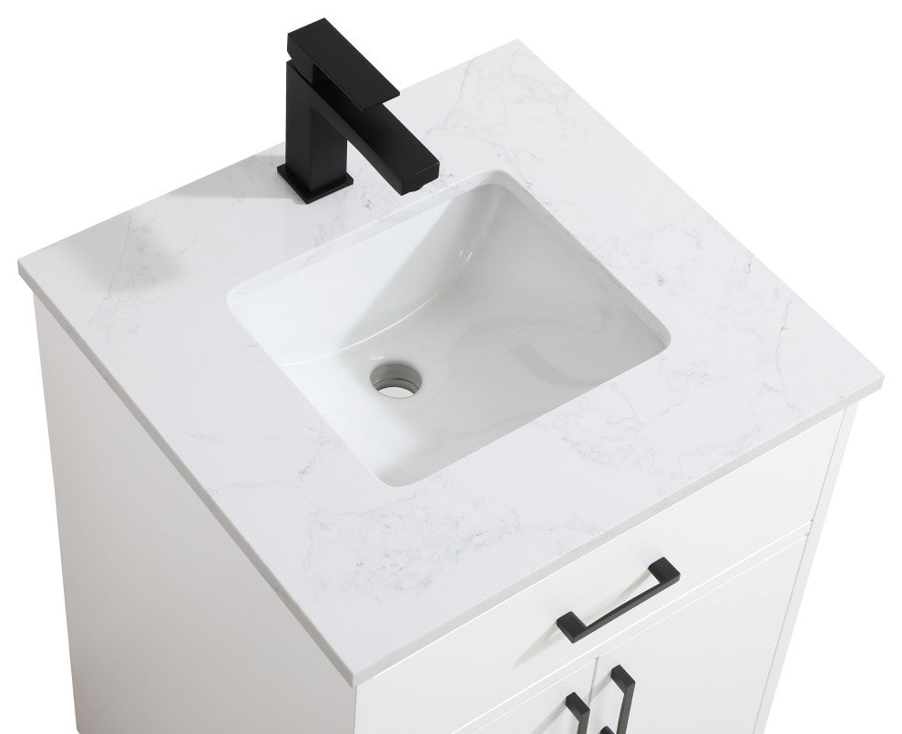 Home Living 20" Single Bathroom Vanity, White