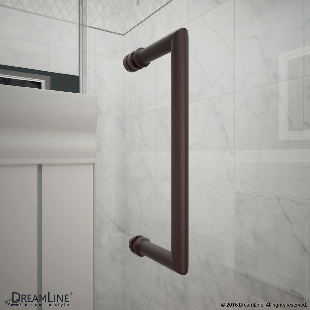 Unidoor Plus 57"x30.38"x72" Shower Enclosure, Oil Rubbed Bronze