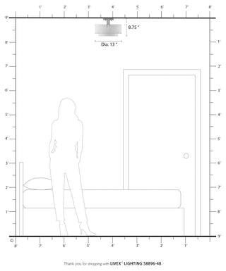 Bellingham 1-Light Antique Gold Leaf Medium Semi-Flush