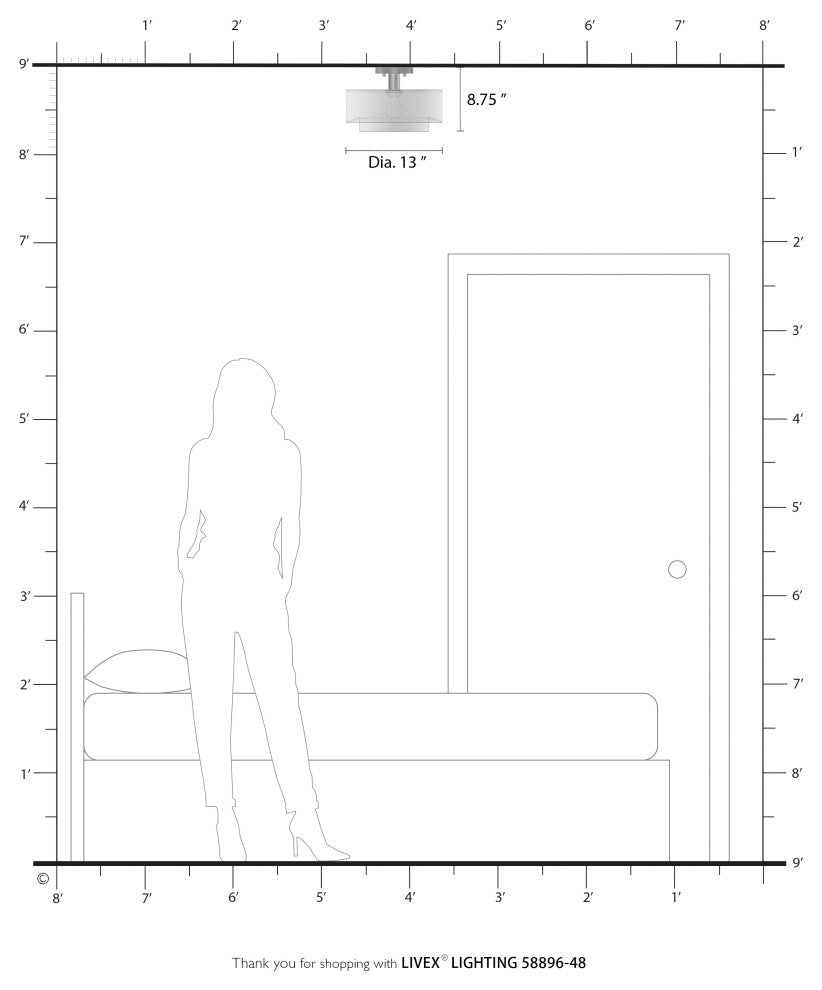 Bellingham 1-Light Antique Gold Leaf Medium Semi-Flush