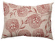 Antique Flowers Decorative Throw Pillow, Red, 14"x20"