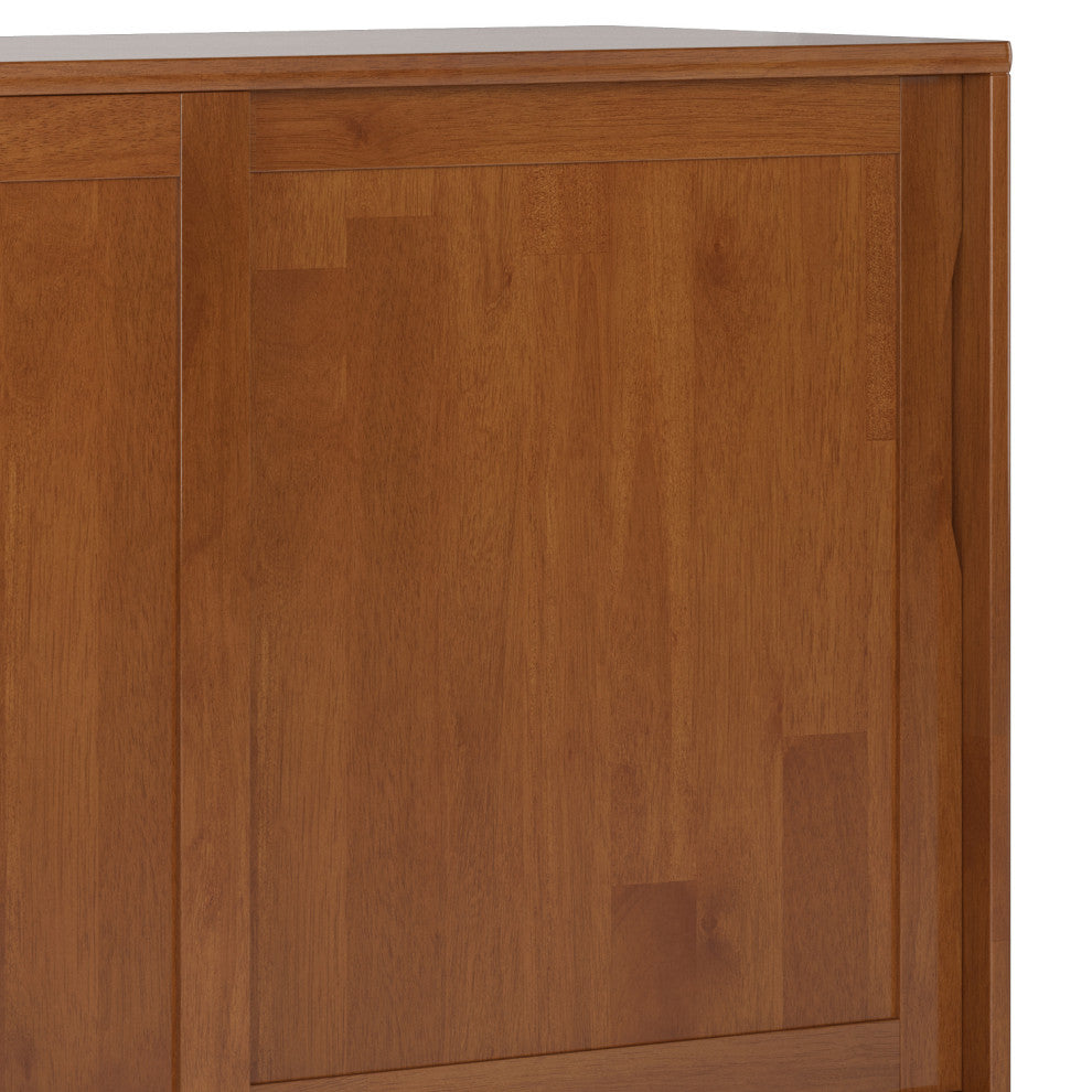 Harper Solid Hardwood Medium Storage Cabinet, Teak Brown
