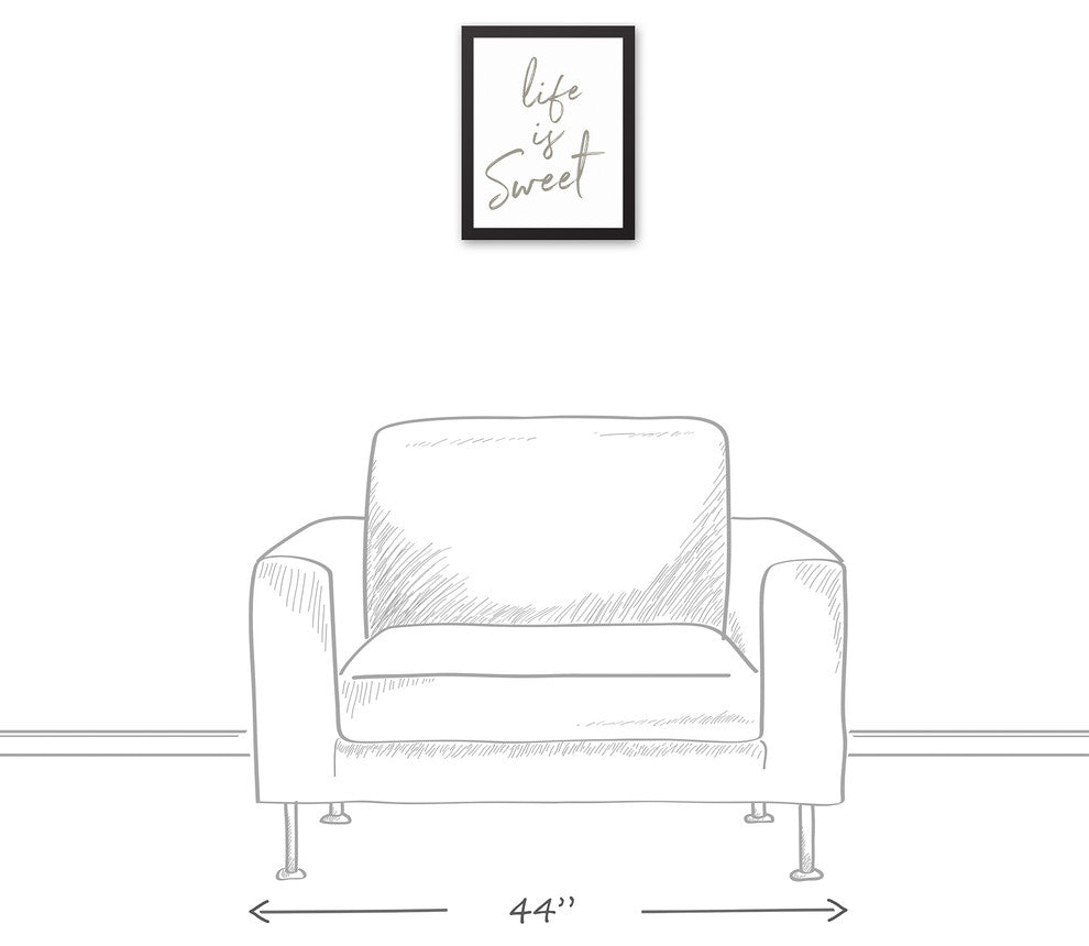 Life is Sweet 11x14 Black Framed Canvas