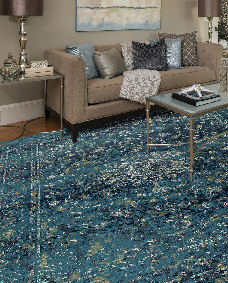 Karelia Invitation Medium Blue 10'11"x15' Area Rug