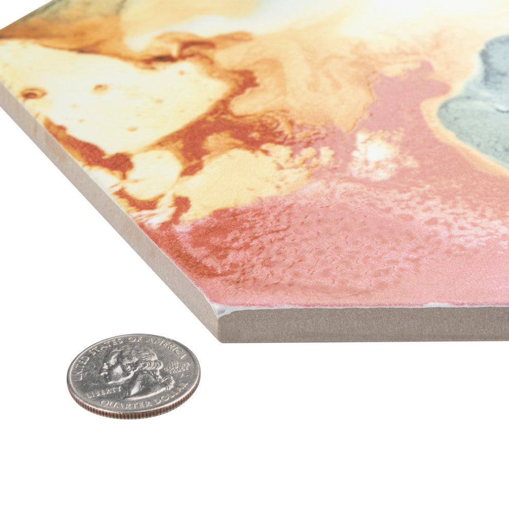 Raktion Hex Decor Porcelain Floor and Wall Tile