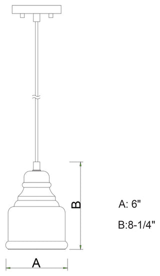 Mille 7"H Mini Pendant, Oil Rubbed Bronze