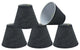 32120-5 Small Hardback Empire Chandelier Clip On Lamp Shade Gray-Blue 3"x6"x5"