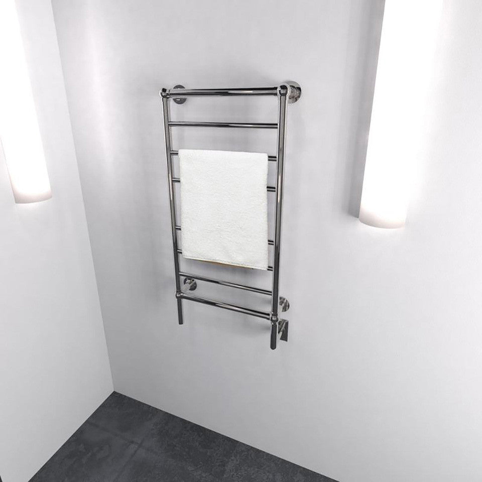 Amba T-2536 Traditional Towel Warmer with 8 Round Bars, Brushed Finish