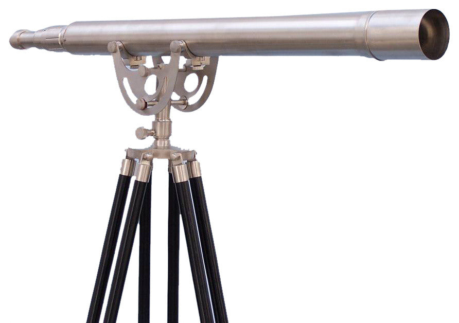 Floor Standing Brushed Nickel Anchormaster Telescope 65'', Marine Telescope