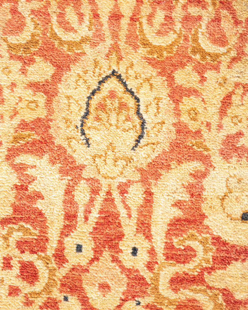 Eleanor, One-of-a-Kind Hand-Knotted Area Rug Orange, 6'3"x9'4"