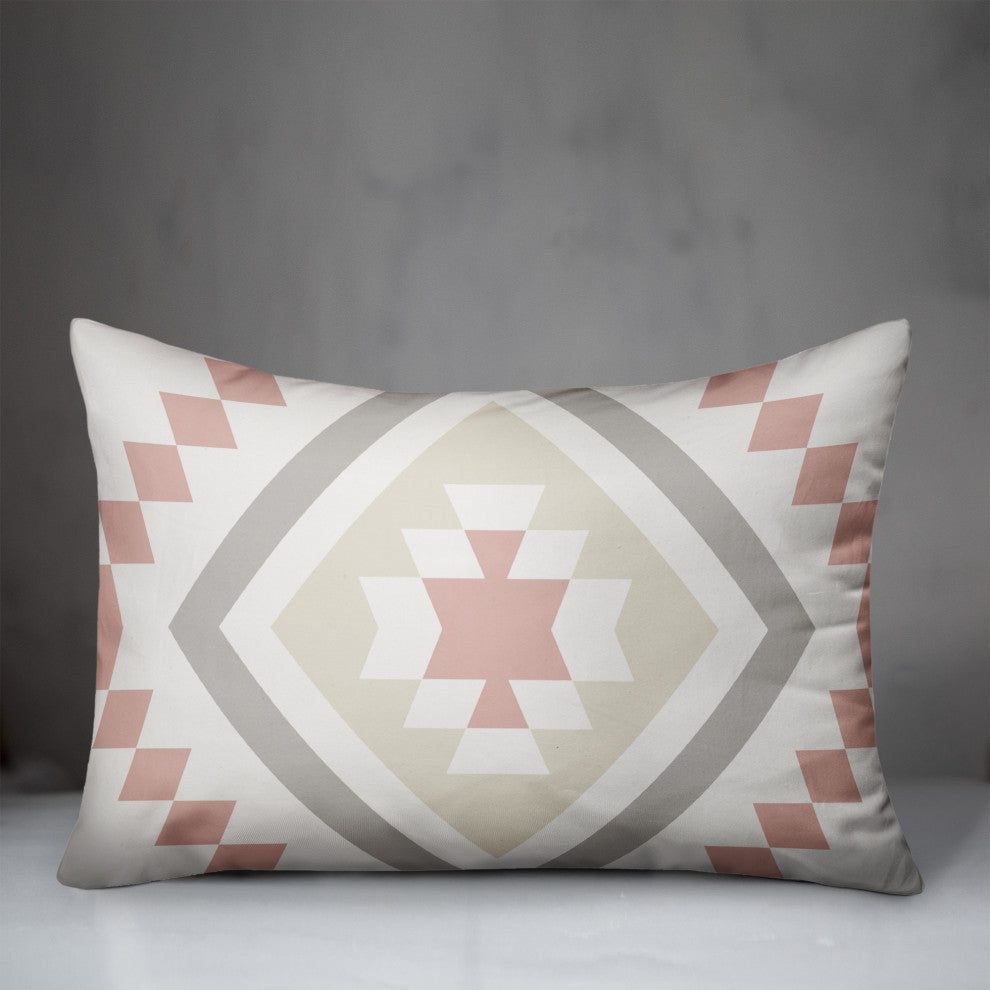Blush Southwest Pattern 14x20 Spun Poly Pillow