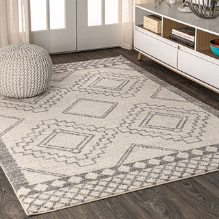 Amir Moroccan Beni Souk Rug, Cream/Gray, 5 X 8