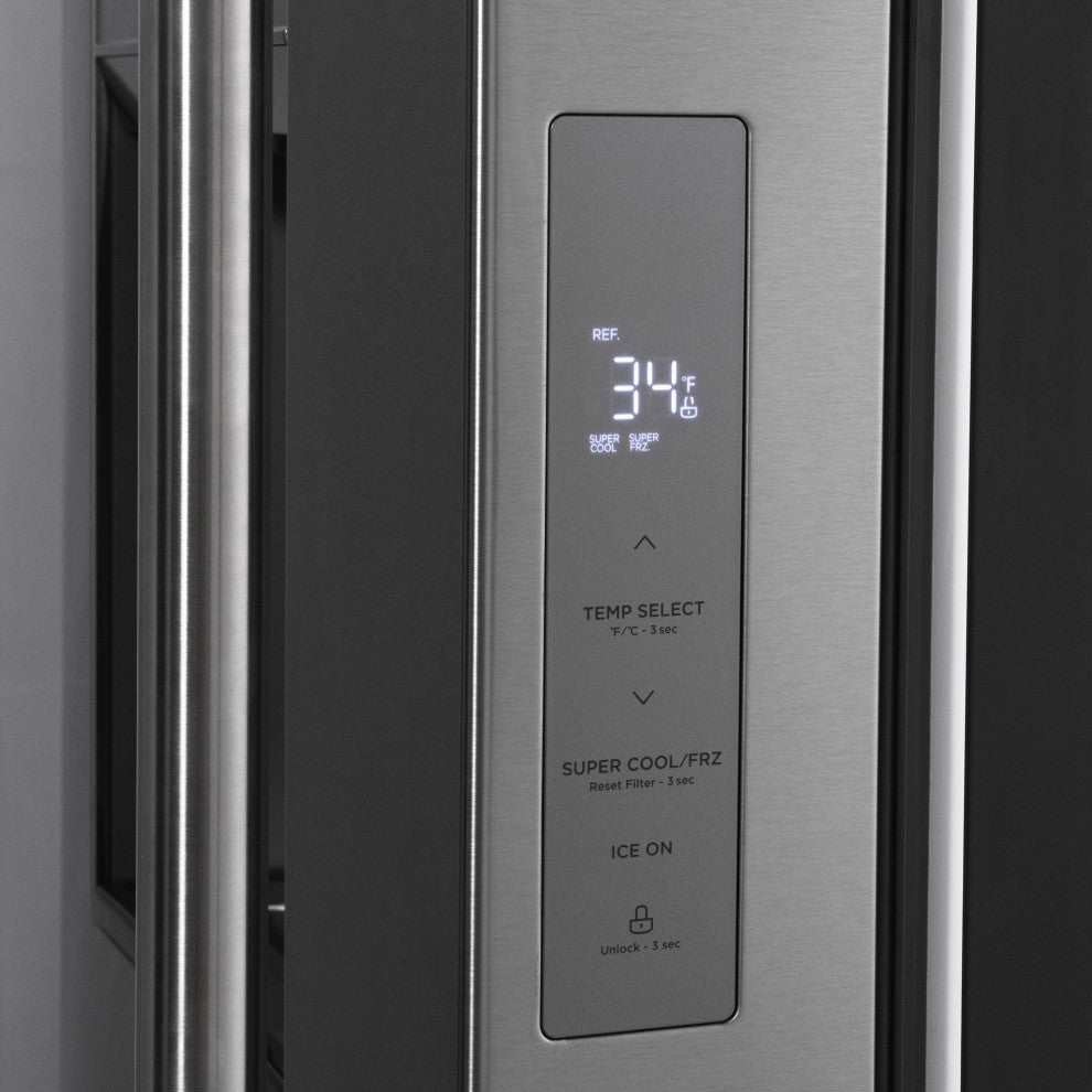ZLINE 36" Standard Depth Refrigerator, Stainless With Water Dispenser RSM-W-36