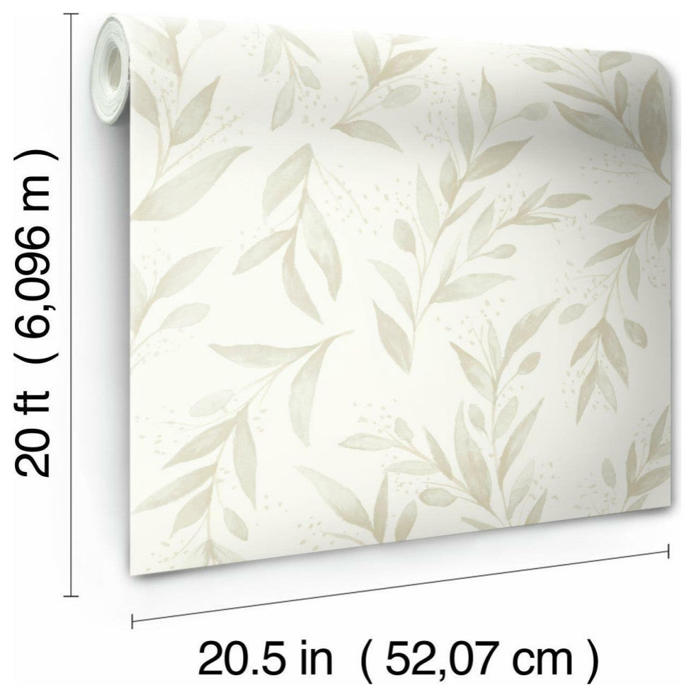 Magnolia Home Olive Branch Peel and Stick Wallpaper