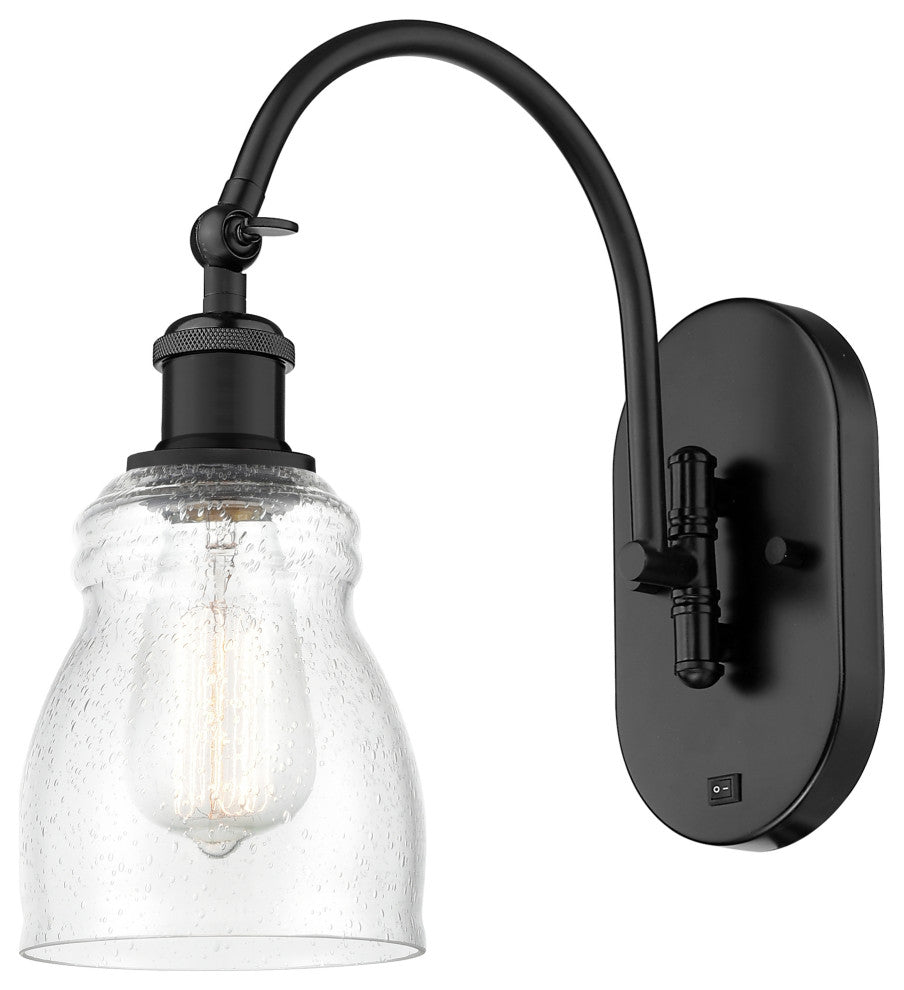 Innovations 518-1W-BK-G394-LED 1-Light Sconce, Matte Black