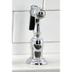 KS2791PKLBS Widespread Kitchen Faucet With Brass Sprayer, Polished Chrome