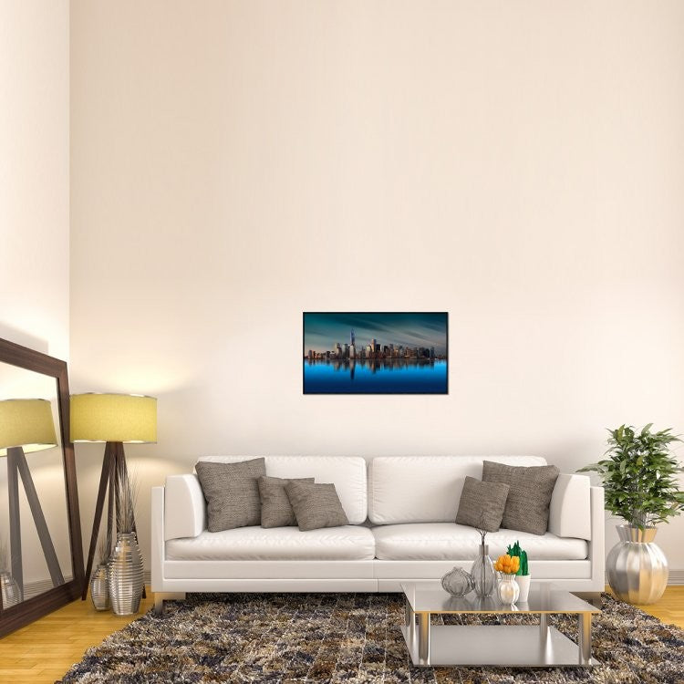 "New York World Trade Center 1" Framed Canvas Giclee by Yi Liang, 37x21"