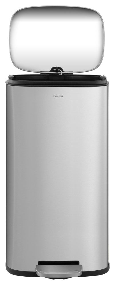 Curtis 8-Gallon Step-Open Trash Can, Chrome