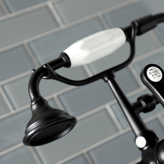 AE109T0 Deck Mount Clawfoot Tub Faucet, Matte Black