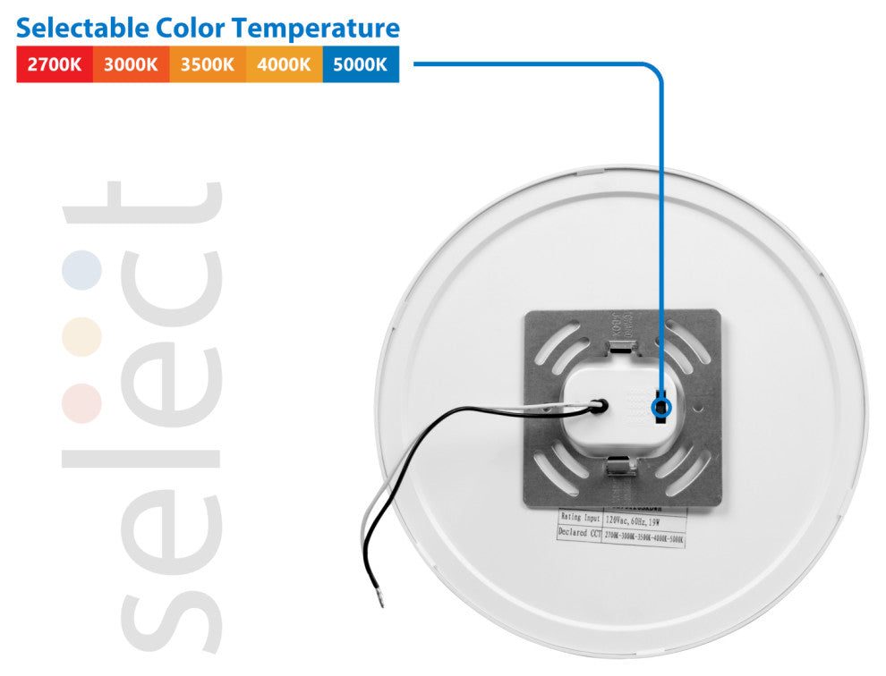 DSE 9" White Round Selectable LED Surface Mount Downlight