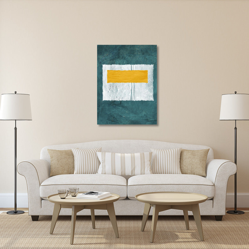 "Green And Yellow Abstract Theme 4" Fine Art Print