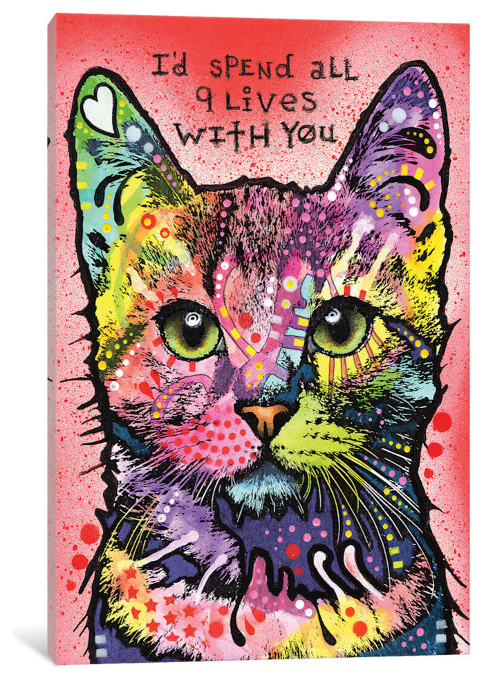 "9 Lives" by Dean Russo, Canvas Print, 18"x12"