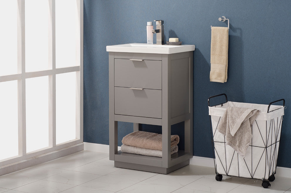 Klein 20" Single Sink Vanity, Gray